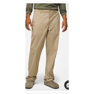 NWT Prana Palisades Ripstop Field Pant Mens 32x34 Relaxed Fit Hiking Outdoor Tan